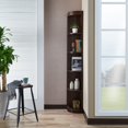 Furniture of America Transitional 5Shelf Wood Corner Display Stand by