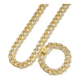 thumbnail image 3 of Conjunto De Pulsera Y Cadena Cubana Hip-hop Dorada Malubero Malu1749, 3 of 3