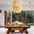 thumbnail image 3 of transemion Macrame Woven Light Shade Chandeliers Hanging Lamp Cover Boho for Home Decor, 3 of 9