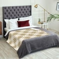 thumbnail image 5 of XMXT Throw Blankets, Brown Simple Stripe Print Bed Blanket for Bedroom Sofa, 50 x 70 inches Brown, 5 of 9
