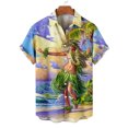 thumbnail image 2 of Camisas hawaianas para hombre, blusas de manga corta con estampado de sirena para playa, camisas nuevas de gran tamaño, ropa de diseñador para hombre de alta calidad, 2 of 4