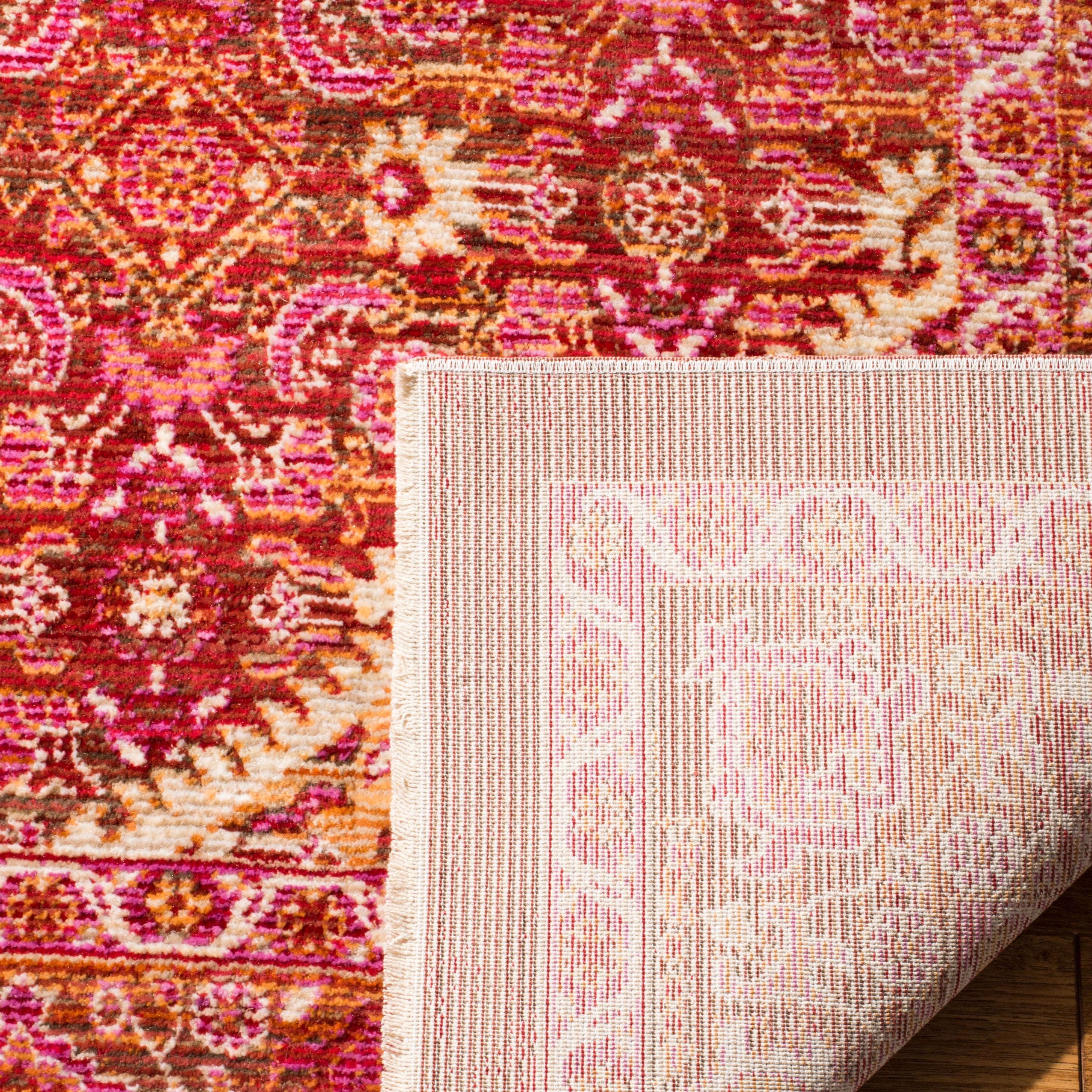 SAFAVIEH Sutton Ivy Floral Bordered Area Rug, Rust, 3' x 5'