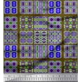 thumbnail image 1 of Soimoi Japan Crepe Satin Fabric Check & Moroccan Patchwork Printed Craft Fabric by The Yard 42 Inch Wide, 1 of 1