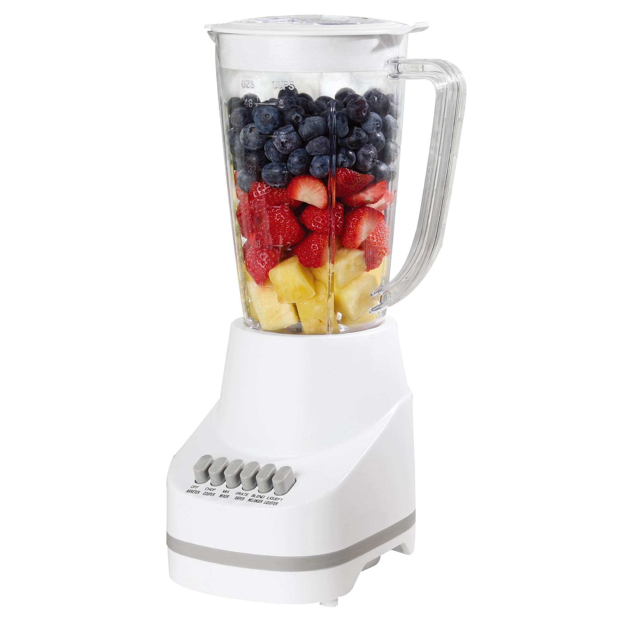 Mainstays 6 Speed Blender with 48 Ounce Jar with Stainless Steel Blade,White