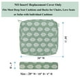 thumbnail image 2 of MAGPIE Indoor Outdoor 20" x 18"x 4" Cushion Cover Replacement 2 Pack, NO Insert!Seat Cushion for Patio Garden Chair Sofa Bench Wicker(Fair Green), 2 of 6