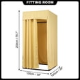 thumbnail image 2 of Unique Bargains Fitting Room, Clothing Store Changing Room, Portable Changing Room for Clothing Shop, Privacy Protection, Light Yellow, 2 of 6