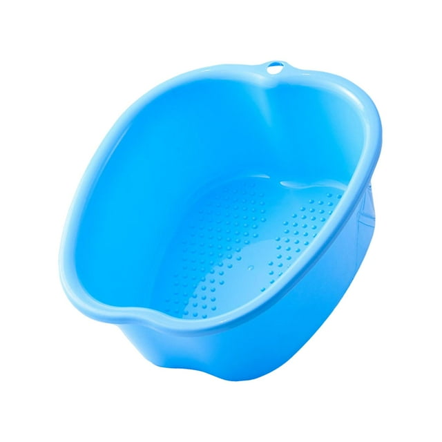 Milaget Foot Bath Foot Wash Basin Sturdy Durable Foot Bath Bucket with Hanging Hole Foot Blue