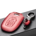 thumbnail image 4 of Vitodeco Leather Smart Key Fob Case Cover Protector Compatible with Audi A3, A4, A5, A6, A7, S5, S7, Q5, RS - 4-Button, Red, 4 of 5