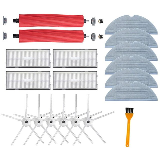 Cepillo principal, paño de limpieza con filtro HEPA, cepillo lateral para T7S T7 plus T7Splus S7 Piezas de repuesto para paño de limpieza