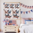 thumbnail image 5 of USA Flag Independence Day Kitchen Curtains Valances 3 Piece Set, Butterfly Red Blue Star Rod Pocket Tier Curtain and Valance Drapes for Small Window 36 Inch Length for Bedroom Cafe, 5 of 9
