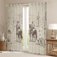 thumbnail image 2 of Castle Fairy Kids Teens Adults Vintage Cowboys Black Out Curtains,Western Theme Vintage Aesthetic Curtains Pack of 2 (42x63 Each),Desert Cactus Bedroom Curtains,Luxury Bedroom Decor, 2 of 6