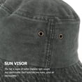 thumbnail image 2 of EXHUMKY Mens Bucket Hats 1Set Cotton Dark Grey Casual Foldable Spring Fall Hunting Bucket Cap, 2 of 4