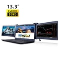 thumbnail image 1 of Monitor portátil de triple pantalla de 13,3 pulgadas, pantalla de expansión para ordenador portátil Eccomum  13.3 pulgadas/Negro, 1 of 7