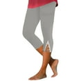 thumbnail image 2 of Women's Casual Pants Leggings For Women 2025 High Waisted Cutout Yoga Lightweight Cozy Cropped Pants Solid Soft Pajams Pants,Gray Women's Casual Pants M, 2 of 5