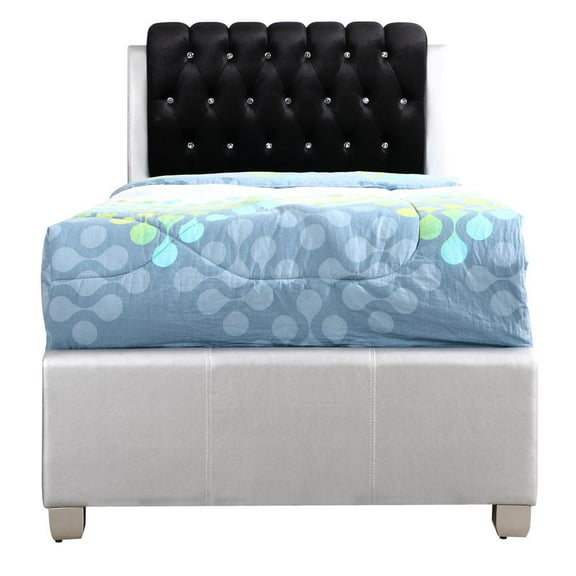 Passion Furniture Marilla Silver Twin Panel Beds