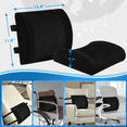 thumbnail image 6 of Guttylief Coccyx Seat Cushion & Lumbar Support Pillow for Office Chair, Wheel Chair and Car, Memory Foam Back & Tailbone Support, Black, 6 of 10