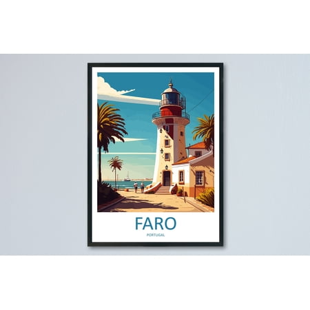 POSTER Faro Travel Print Wall Art Faro Wall Hanging Home Décor Faro Gift Art Lovers Portugal Art Lover Gift Faro Wall Décor Faro Travel Decor-UNFRAMED