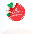 thumbnail image 3 of 6PCS Christmas Decoration Pompon Bell Cake Toppers Merry Christmas Cupcake Picks for Festival Party (Random Pattern), 3 of 5
