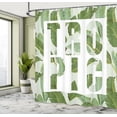 thumbnail image 5 of Ambesonne Green Shower Curtain, Perennial Shrubs Dreamy, 69"Wx75"L, Olive Green, 5 of 5