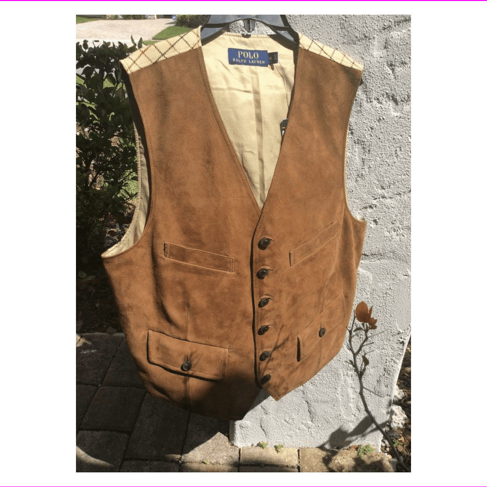 brown polo vest