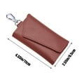 thumbnail image 3 of Vrorvz Premium Cowhide Leather Keycase for Men and Stylish Long Lasting Glossy Finish with Multi Functional Space Protects and Organizes Car Keys Home Keys Cards and Cash 4.33x2.55in, 3 of 5