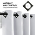 thumbnail image 2 of Deconovo Solid Blackout Curtains Pack of 2, Grommet Traditional Design, 52" x 45", Light Silver Gray, 2 of 7
