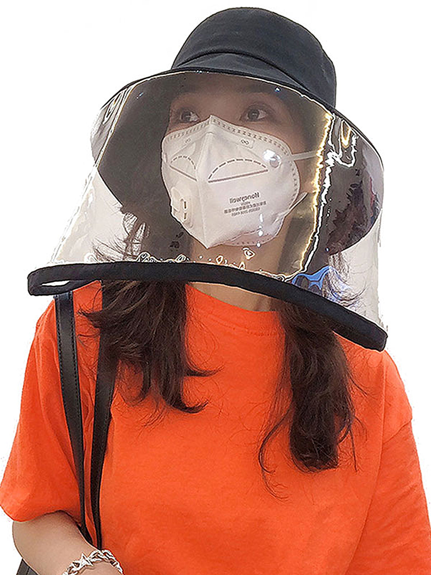 Splash Face Saliva-proof Anti-fog Cap Full Face Protective Shield Clear Sun Hat