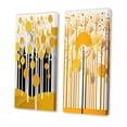 thumbnail image 3 of Designart "Minimal Art Abstract Yellow Forest II" Landscape Trees Wall Art Set Of 2 - Traditional Yellow Wall Decor Set Of 2, 3 of 6