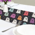 thumbnail image 4 of Yayeee Table Runner 70 inches Long Home Kitchen Dinning Party Decoration, Colorful Halloween Ghost, 4 of 7