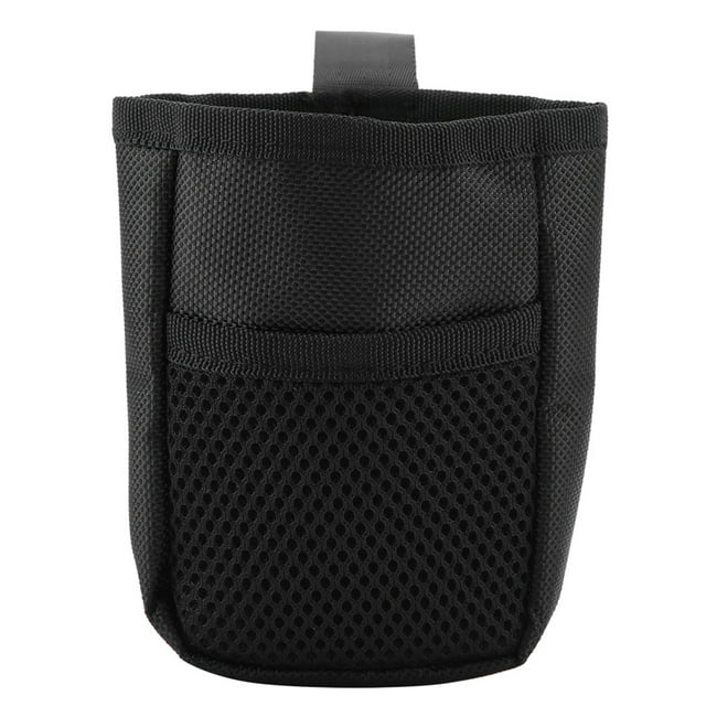 Bolsa de comida para mascotas, bolsa de golosinas, bolsa de entrenamiento de obediencia, bolsa de cintura, suministros portátiles multifuncionales, color negro