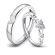 thumbnail image 1 of Xtellar 2 Anillos Promesa Plata Fina 925 Moderno Parejas Compromiso, 1 of 1