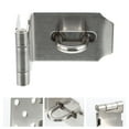 thumbnail image 5 of Sipeihong 2pcs Door Hasp 90 degree Stainless Steel Safety Padlock Hasp for Push Barn Door, 5 of 11