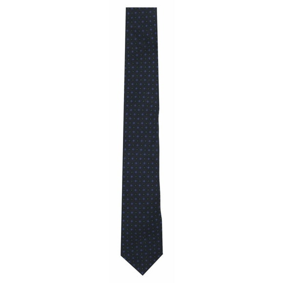 Paolo Albizzati Cravate Micro Florale en Soie et Laine Bleu Ciel Marine / Vert pour Hommes - Taille Unique