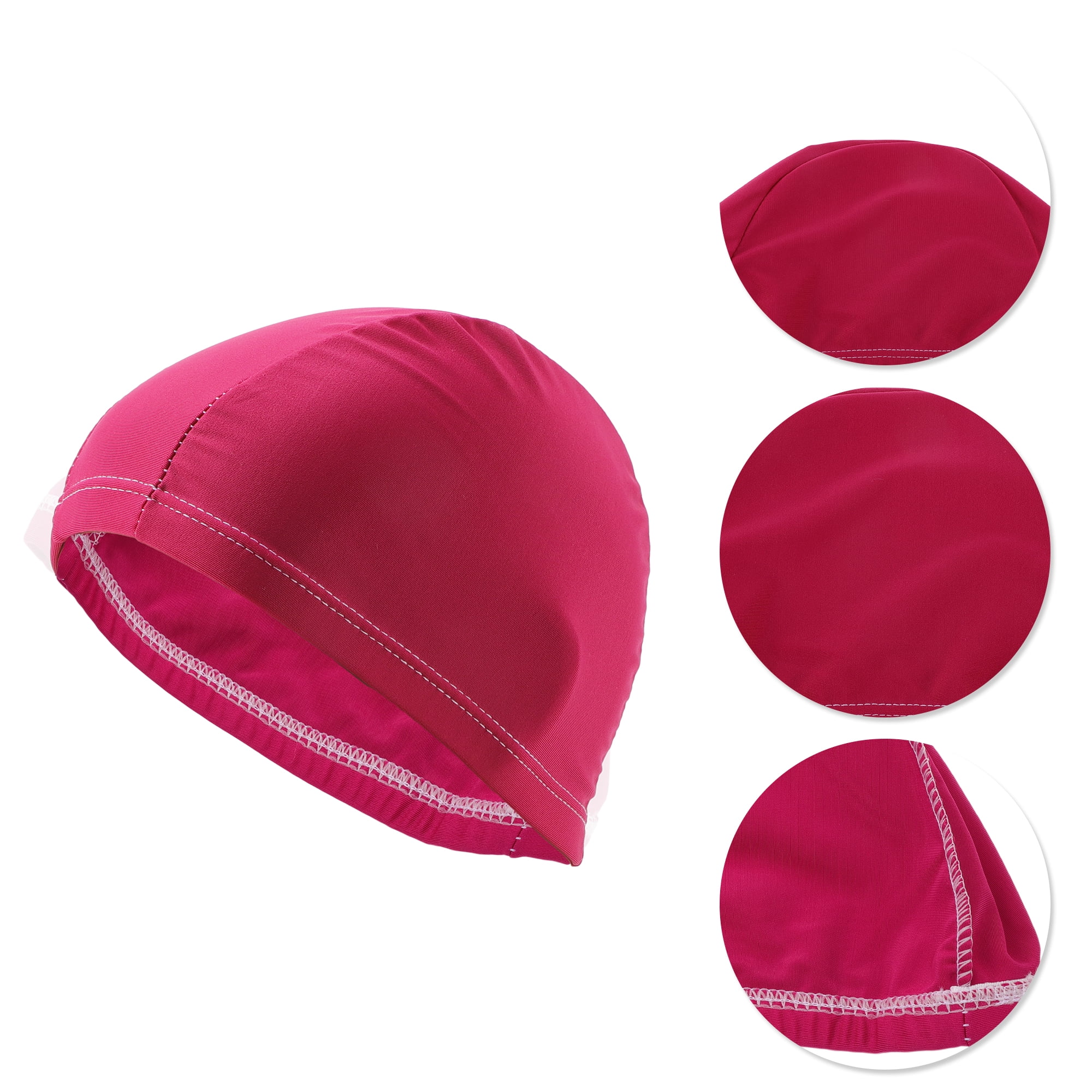 Unique Bargains Elasticity Swim Cap Measuring for Comfortable Fit Rose Purple