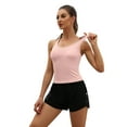 thumbnail image 3 of Alove Strethcy Ribbed Tank Tops With Shelf Bra Racerback Soft Camis, 3 of 5