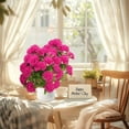 thumbnail image 4 of JeashCHAT Mother's Day Artificial Carnation Flowers, 24 Heads Fake Carnation Bouquet Silk Flowers for Indoor Home Living Room Kitchen Decorations Vase Table Centerpiece, Hot Pink, 4 of 6
