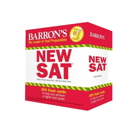 Kết quả hình ảnh cho Barronâs New SAT Flash Cards: 500 Flash Cards to Help You Achieve a Higher Score