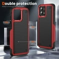 thumbnail image 6 of TJS for Motorola Moto G Stylus 5G 2023 Phone Case, with Tempered Glass Screen Protector, Dual Layer PC Back Soft Bumper Resilient Shock Absorb Protective Cover for Moto G Stylus 5G 2023 (Red), 6 of 8