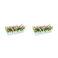 thumbnail image 4 of Bearachild Plantas de simulación de flores artificiales Valla Maceta Cesta falsa Contenedor Interior Exterior Boda Arreglo para el hogar Eucalipto/Rosa 30 centimetros 2piezas, 4 of 6