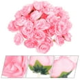 thumbnail image 5 of 50pcs 3cm rosas artificiales cabezas de flores decoración de la boda (rosa), 5 of 5