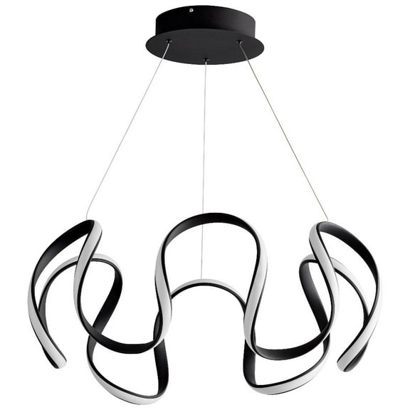 Oxygen Lighting - Cirro - 28 Inch 95W 1 LED Chandelier-Black Finish
