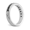 thumbnail image 6 of 14K White Gold Ring Band Wedding Diamond Round Black , Size 9, 6 of 7