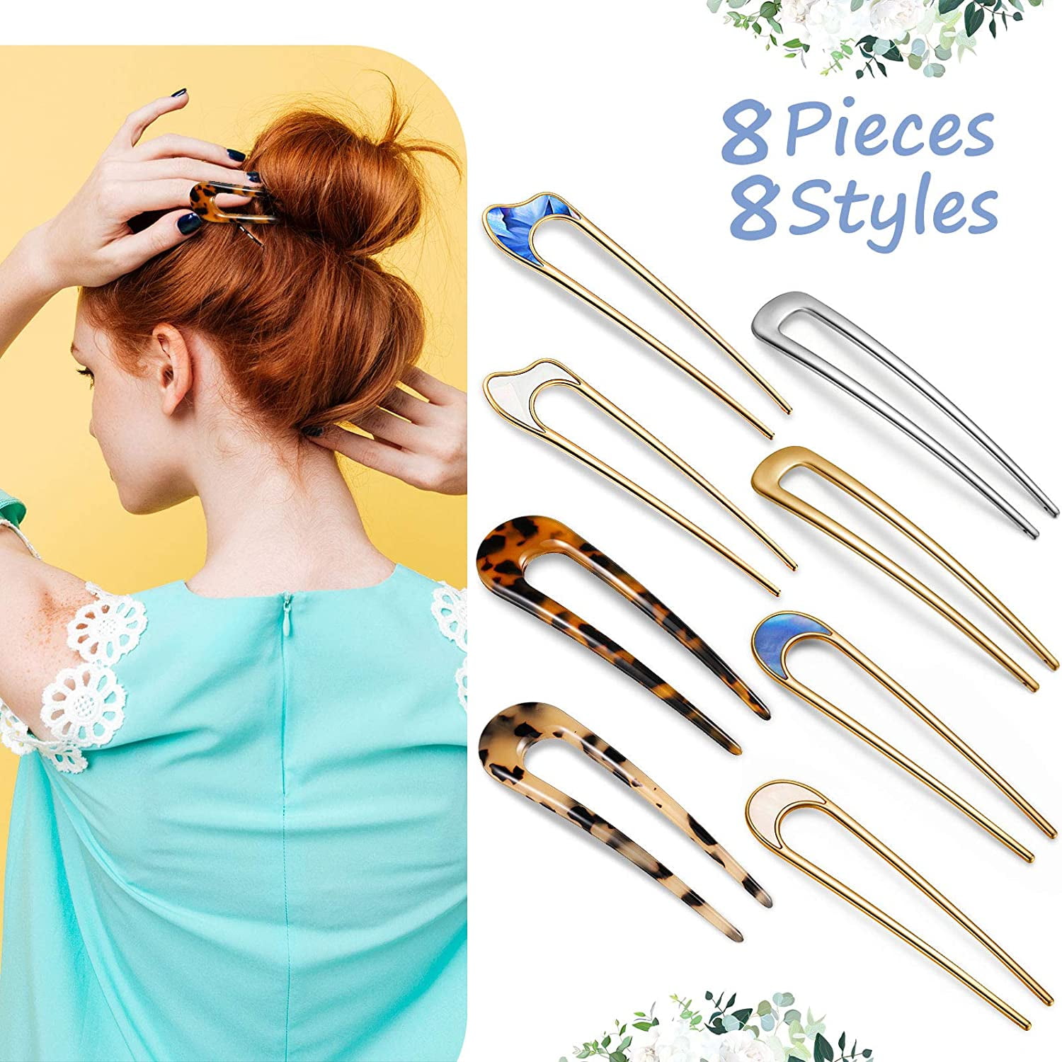 U Shaped Hair Pin Stick French Style U Shape Hair Clips Tortoise Shell U  Sticks Pins For Women Girls Hairstyle Accessories Hair Clips AliExpress |  Pcs French Hair Forks Tortoiseshell Color U