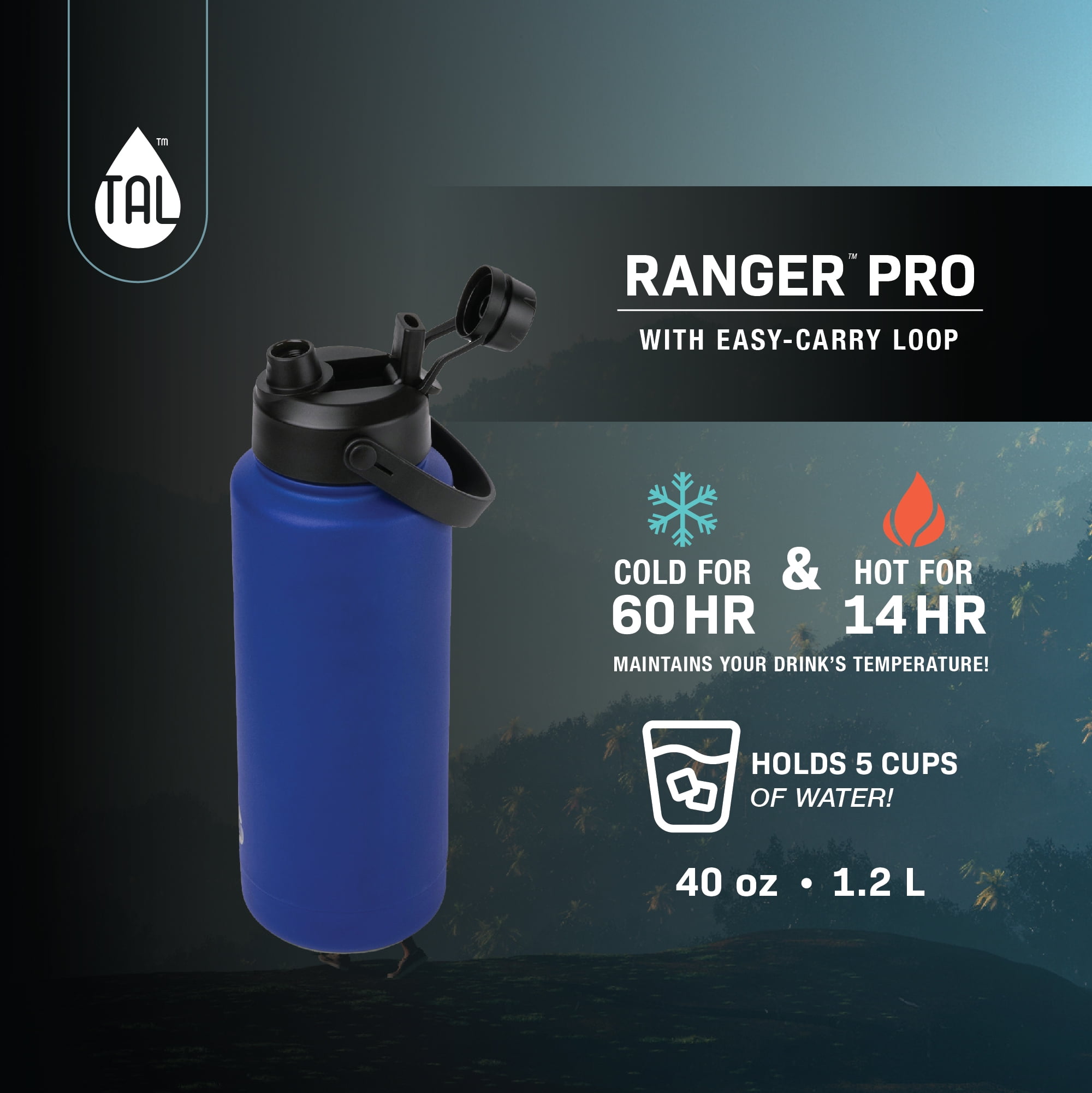40oz Ranger Pro Red – TAL™ Hydration
