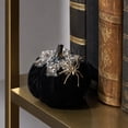 thumbnail image 6 of 3.9 Inch Black Flocked Velvet Pumpkin Halloween Decoration Rhinestone Accent Artificial Tabletop Centerpiece Ornament Fall Home Decor Set, 6 of 7
