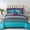 Aqua-Queen, variant on Aqua Queen Size 8 Piece Boho Microfiber Bed-in-a-Bag Bedding Set