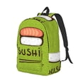 thumbnail image 2 of Balery Fresh Sushi Vintage Canvas Backpack for Men and Women - Large Capacity, Durable Travel Laptop Bag for School, Work, Hiking, and Outdoor Activities, 2 of 7