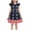 Multicolor10, variant on Posijego Girls 4th of July Dresses Star Printed Ruffle Sleeve Dresses Independence Day Dresses for Little Girls