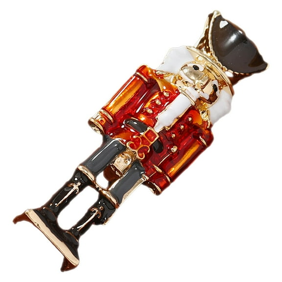 BESTOYARD Vintage Nutcracker Brooch Pin Stylish Decorative Lapel Accessory Multicolor