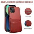 thumbnail image 4 of SaniMore Case for iPhone 15 Plus 6.7" 2023, Card Slots [Up to 2] Wear-resistant PU Leather Skin Shockproof PC Backplane Anti-fall Slim Lightweight Shell for iPhone 15 Plus, Red, 4 of 8